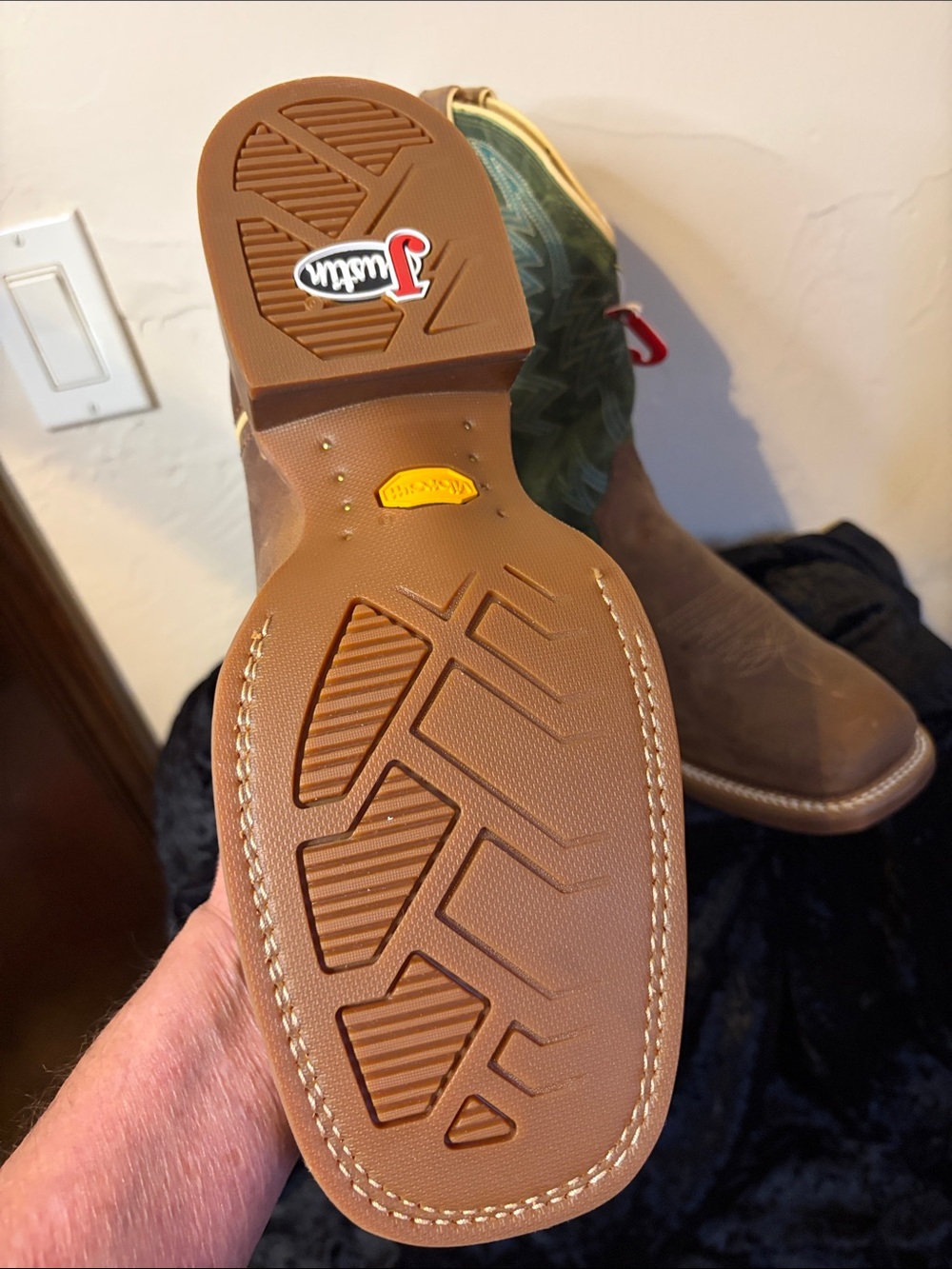 Justin boots men’s 9 - Picture 3 of 5